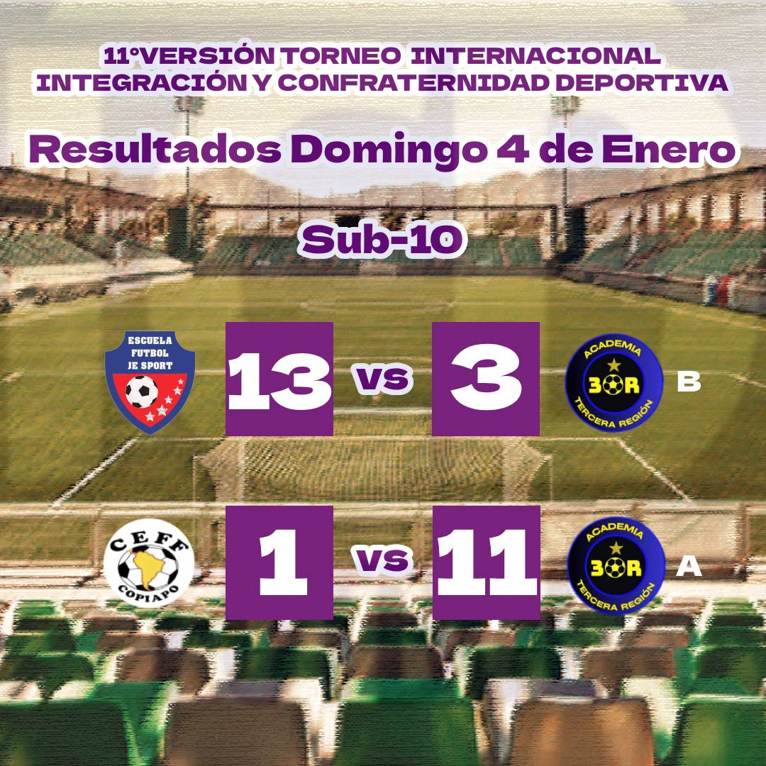 resultados DOMINGO SUB 10 OK