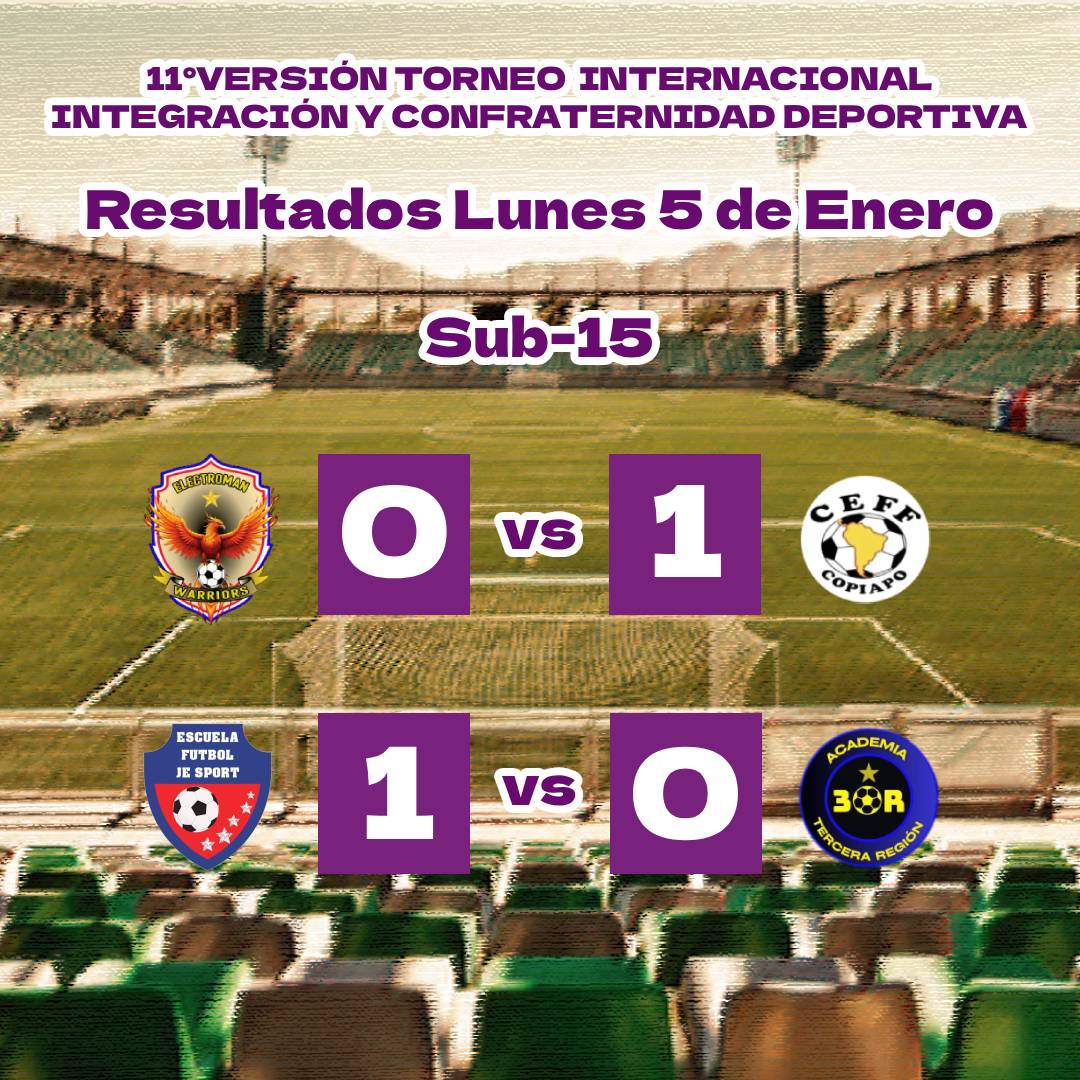 resultados lunes sub 15